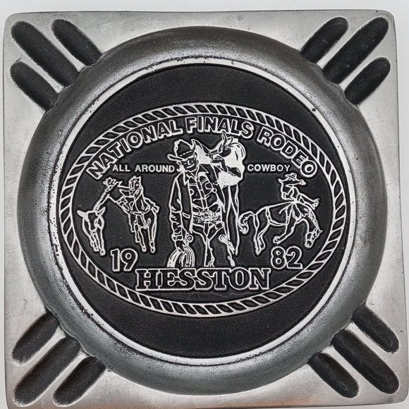 1982 NFR Rodeo Ashtray All Around Cowboy Hesston RARE National Finals Horse - Picture 1 of 9